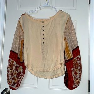 Free People Balloon Sleeve Top - Size XS